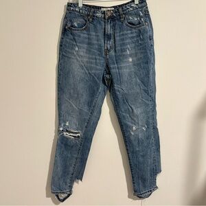 One Teaspoon Legends High Waist Tapered Fit Mom Jeans